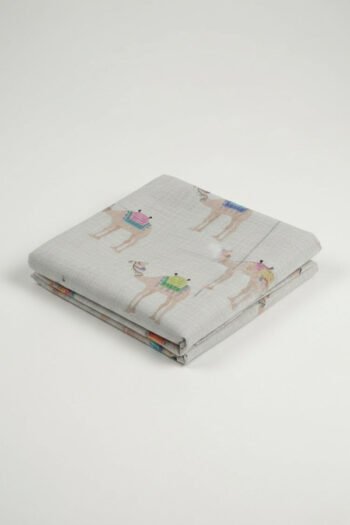 قماش فستان من لينن المطبوع - 1056