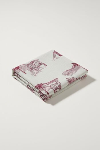 قماش فستان من لينن المطبوع - 1057