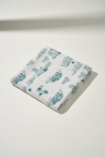 قماش فستان من لينن المطبوع - 1089