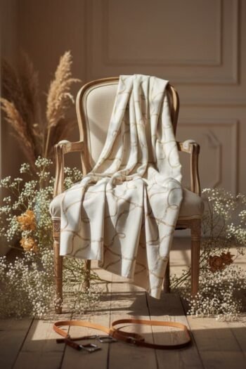 قماش فستان من لينن المطبوع - 1030