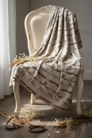 قماش فستان من لينن المطبوع - 1027