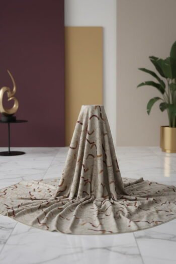 قماش فستان من لينن المطبوع - 1029