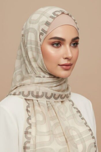 حجاب شيفون مطبوع للنساء – 015