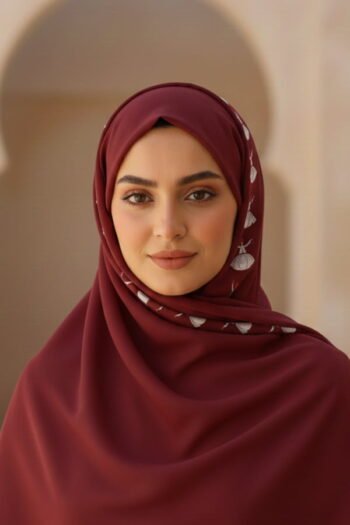 حجاب شيفون مطبوع للنساء – 025
