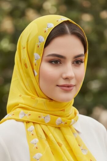 حجاب شيفون مطبوع للنساء – 019