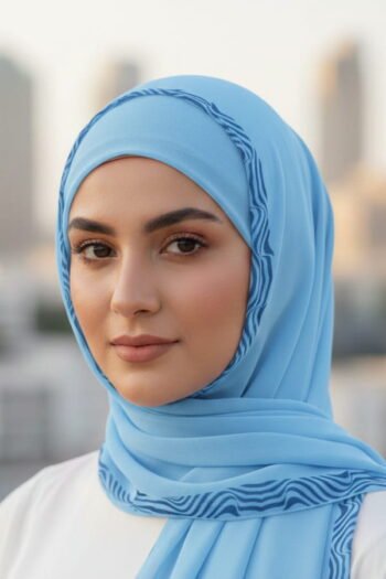 حجاب شيفون مطبوع للنساء – 011