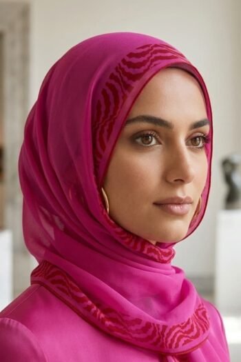 حجاب شيفون مطبوع للنساء – 085