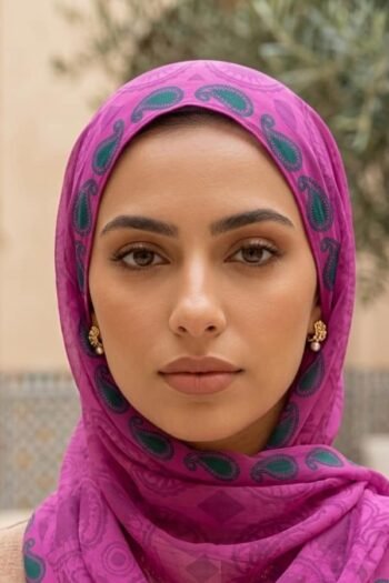 حجاب شيفون مطبوع للنساء – 087