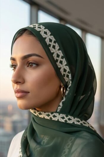 حجاب شيفون مطبوع للنساء – 094