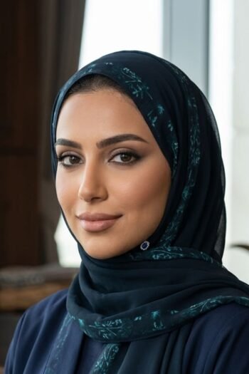 حجاب شيفون مطبوع للنساء – 195