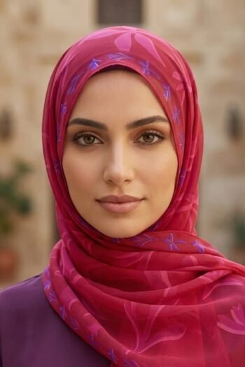 حجاب شيفون مطبوع للنساء – 097