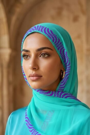 حجاب شيفون مطبوع للنساء – 086