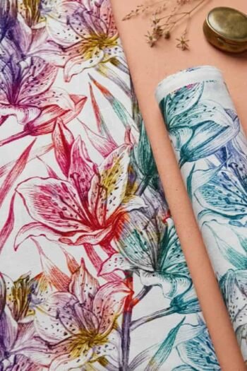 قماش حريرأرماني مخلوط مطبوع – 1039