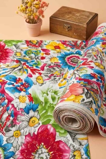 قماش حريرأرماني مخلوط مطبوع – 1049