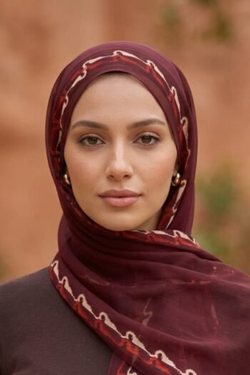 حجاب شيفون مطبوع للنساء – 208
