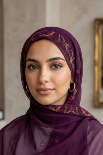 حجاب شيفون مطبوع للنساء – 199