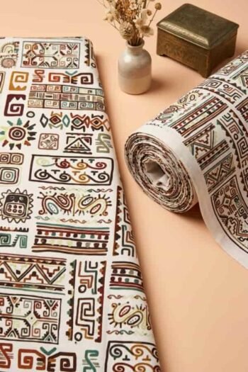 قماش حريرأرماني مخلوط مطبوع – 1051