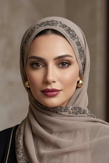 حجاب شيفون مطبوع للنساء – 142