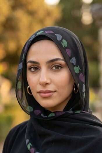حجاب شيفون مطبوع للنساء – 154