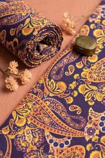 قماش حريرأرماني مخلوط مطبوع – 1033