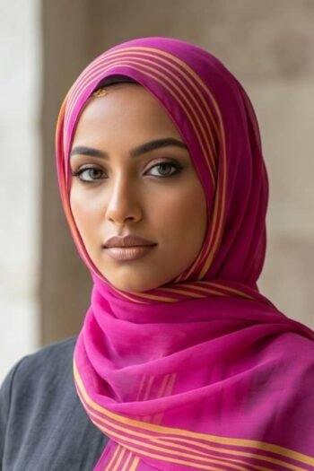 حجاب شيفون مطبوع للنساء – 105