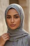 Printed Chiffon Hijab For Women - 121