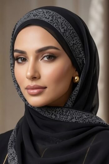 حجاب شيفون مطبوع للنساء – 145