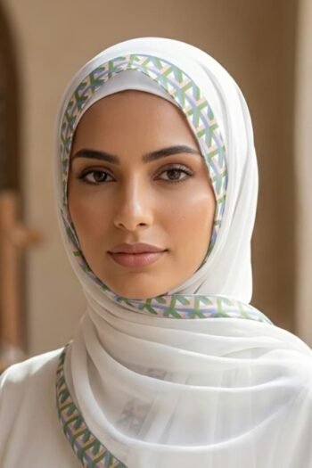 حجاب شيفون مطبوع للنساء – 091