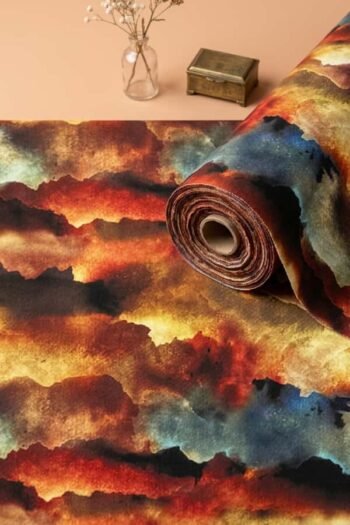 قماش حريرأرماني مخلوط مطبوع – 1056