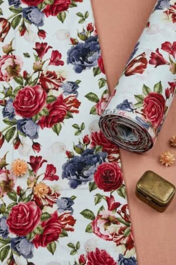 قماش حريرأرماني مخلوط مطبوع – 1036