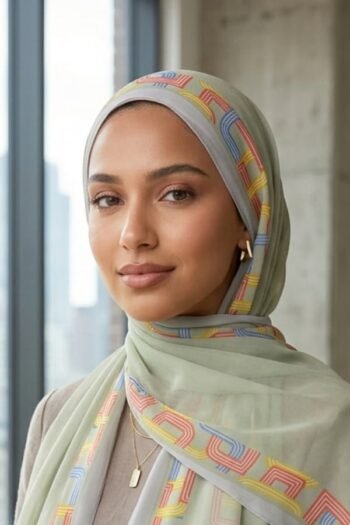 حجاب شيفون مطبوع للنساء – 060