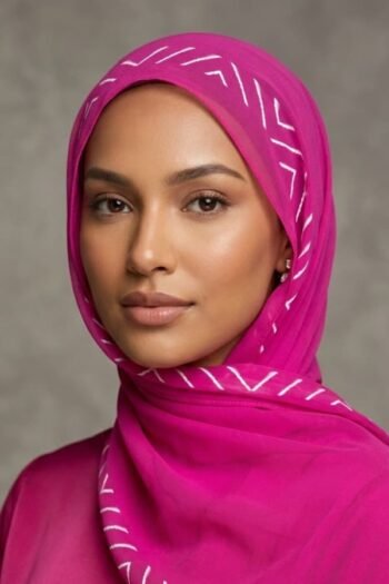 حجاب شيفون مطبوع للنساء – 104