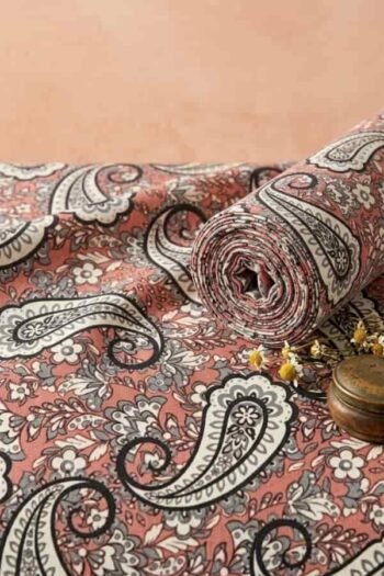 قماش حريرأرماني مخلوط مطبوع – 1077